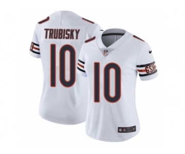 Women's Nike Chicago Bears #10 Mitchell Trubisky Vapor Untouchable Limited White NFL Jersey