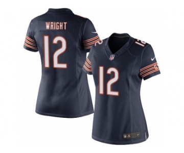 Women's Nike Chicago Bears #12 Kendall Wright Limited Navy Blue Team Color NFL Jersey