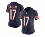 Women's Nike Chicago Bears #17 Alshon Jeffery Limited Navy Blue Rush NFL Jersey