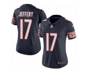 Women's Nike Chicago Bears #17 Alshon Jeffery Limited Navy Blue Rush NFL Jersey
