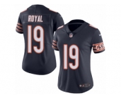 Women's Nike Chicago Bears #19 Eddie Royal Limited Navy Blue Rush NFL Jersey