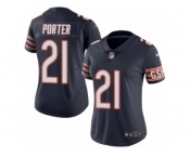 Women's Nike Chicago Bears #21 Tracy Porter Limited Navy Blue Rush NFL Jersey