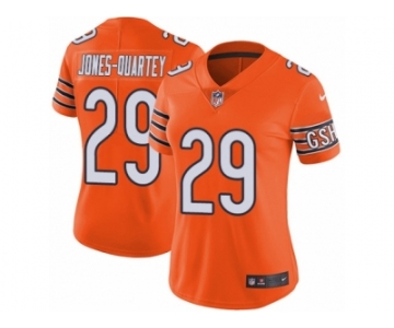 Women's Nike Chicago Bears #29 Harold Jones-Quartey Vapor Untouchable Limited Orange Rush NFL Jersey