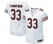 Women's Nike Chicago Bears #33 Jeremy Langford Game White NFL Jersey