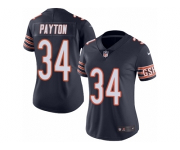 Women's Nike Chicago Bears #34 Walter Payton Limited Navy Blue Rush NFL Jersey