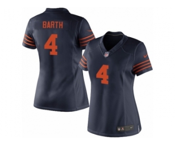 Women's Nike Chicago Bears #4 Connor Barth Limited Navy Blue 1940s Throwback Alternate NFL Jersey