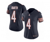 Women's Nike Chicago Bears #4 Connor Barth Limited Navy Blue Rush NFL Jersey