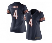 Women's Nike Chicago Bears #4 Connor Barth Limited Navy Blue Team Color NFL Jersey