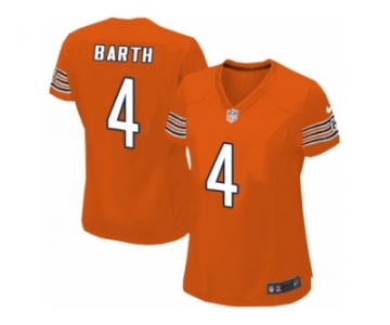 Women's Nike Chicago Bears #4 Connor Barth Limited Orange Alternate NFL Jersey