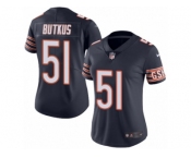Women's Nike Chicago Bears #51 Dick Butkus Limited Navy Blue Rush NFL Jersey