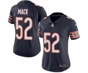 Women's Nike Chicago Bears #52 Khalil Mack Navy Blue Team Color Vapor Untouchable Limited Player NFL Jersey