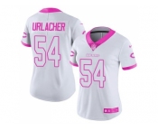 Women's Nike Chicago Bears #54 Brian Urlacher White Pink Stitched NFL Limited Rush Fashion Jersey