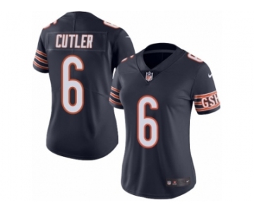 Women's Nike Chicago Bears #6 Jay Cutler Limited Navy Blue Rush NFL Jersey