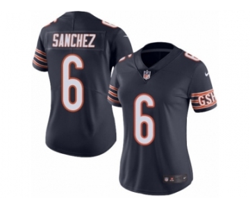 Women's Nike Chicago Bears #6 Mark Sanchez Limited Navy Blue Rush NFL Jersey