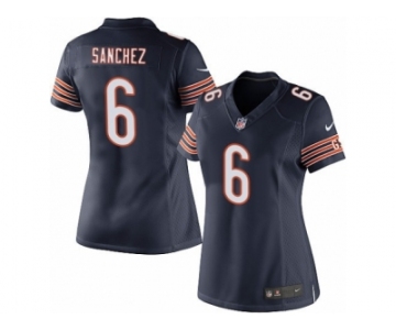 Women's Nike Chicago Bears #6 Mark Sanchez Limited Navy Blue Team Color NFL Jersey
