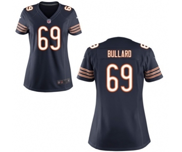 Women's Nike Chicago Bears #69 Jonathan Bullard Navy Blue Team Color NFL Jersey