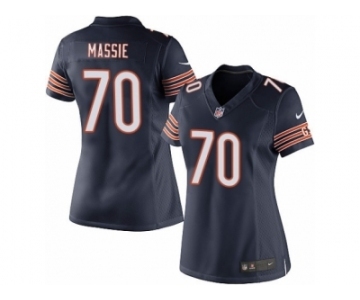 Women's Nike Chicago Bears #70 Bobby Massie Limited Navy Blue Team Color NFL Jersey