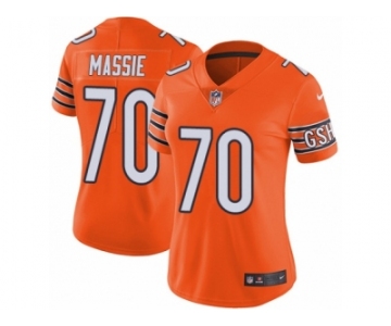 Women's Nike Chicago Bears #70 Bobby Massie Vapor Untouchable Limited Orange Rush NFL Jersey