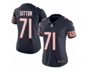 Women's Nike Chicago Bears #71 Josh Sitton Limited Navy Blue Rush NFL Jersey