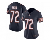 Women's Nike Chicago Bears #72 Charles Leno Limited Navy Blue Rush NFL Jersey
