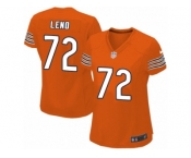 Women's Nike Chicago Bears #72 Charles Leno Limited Orange Alternate NFL Jersey