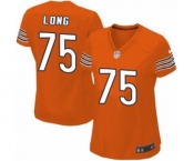 Women's Nike Chicago Bears #75 Kyle Long Orange Alternate NFL Jersey