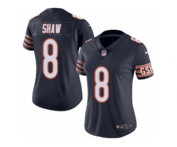 Women's Nike Chicago Bears #8 Connor Shaw Limited Navy Blue Rush NFL Jersey