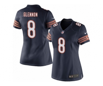 Women's Nike Chicago Bears #8 Mike Glennon Limited Navy Blue Team Color NFL Jersey