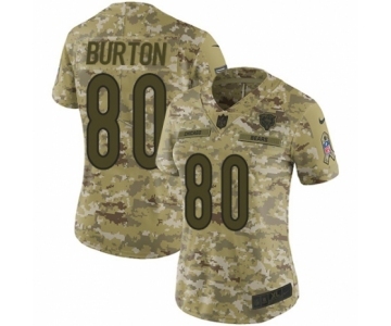 Women's Nike Chicago Bears #80 Trey Burton Limited Camo 2018 Salute to Service NFL Jersey