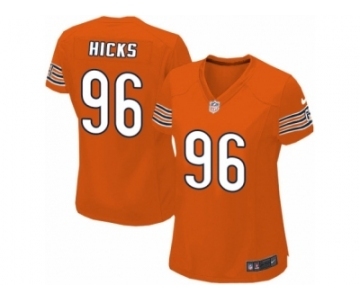Women's Nike Chicago Bears #96 Akiem Hicks Limited Orange Alternate NFL Jersey