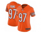 Women's Nike Chicago Bears #97 Willie Young Vapor Untouchable Limited Orange Rush NFL Jersey