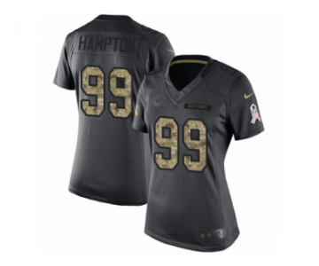 Women's Nike Chicago Bears #99 Dan Hampton Limited Black 2016 Salute to Service NFL Jersey
