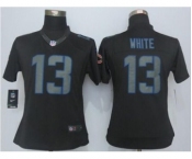 nike women nfl jerseys chicago bears #13 white black[nike impact limited][white]