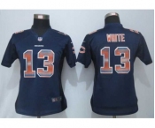nike women nfl jerseys chicago bears #13 white blue[Strobe Limited]