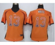 nike women nfl jerseys chicago bears #13 white orange[Elite drift fashion][white]