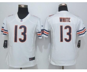 nike women nfl jerseys chicago bears #13 white white[nike limited][white]