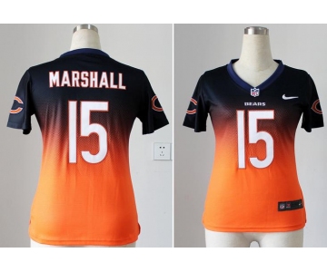 nike women nfl jerseys chicago bears #15 brandon marshall blue-orange[nike drift fashion][second version]