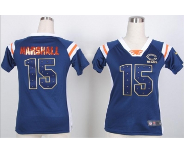 nike women nfl jerseys chicago bears #15 brandon marshall blue[fashion Rhinestone sequins]