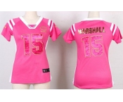 nike women nfl jerseys chicago bears #15 brandon marshall pink[fashion Rhinestone sequins]