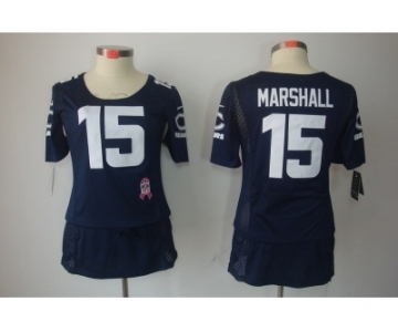 nike women nfl jerseys chicago bears #15 marshall blue[breast cancer awareness]