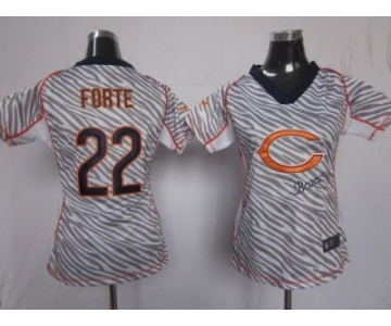 nike women nfl jerseys chicago bears #22 matt forte [fem fan zebra]