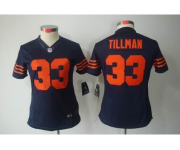 nike women nfl jerseys chicago bears #33 tillman blue[nike limited orange number]