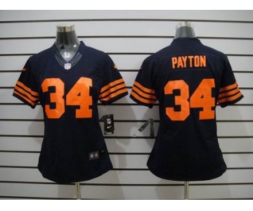 nike women nfl jerseys chicago bears #34 payton blue[nike limited orange number]