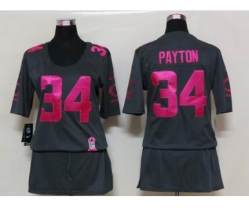 nike women nfl jerseys chicago bears #34 payton dk.grey[breast cancer awareness]
