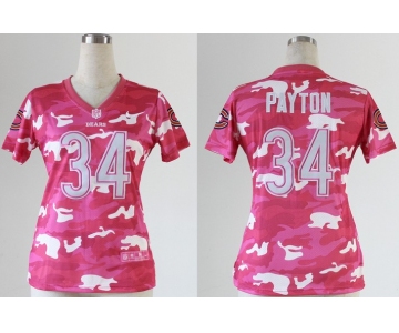 nike women nfl jerseys chicago bears #34 payton pink[fashion camo]