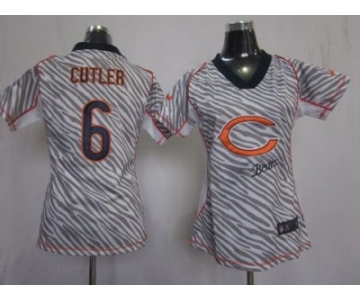 nike women nfl jerseys chicago bears #6 cutler [fem fan zebra]
