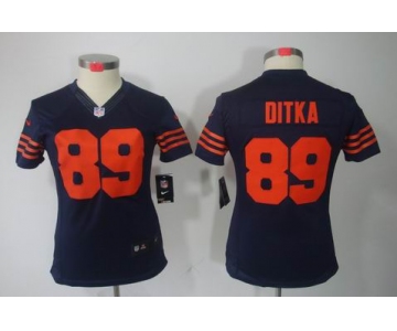 nike women nfl jerseys chicago bears #89 mike ditka blue[nike limited orange number]