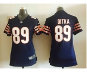 nike women nfl jerseys chicago bears #89 mike ditka blue[nike]
