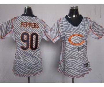 nike women nfl jerseys chicago bears #90 peppers [fem fan zebra]
