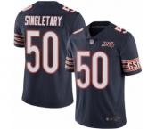 Youth Chicago Bears #50 Mike Singletary Navy Blue Team Color 100th Season Limited Football Jersey